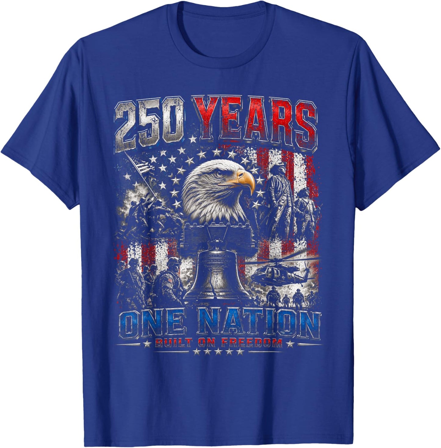 USA 250th Anniversary Celebrations American July 4th T-Shirt - T-Shirt | Royal