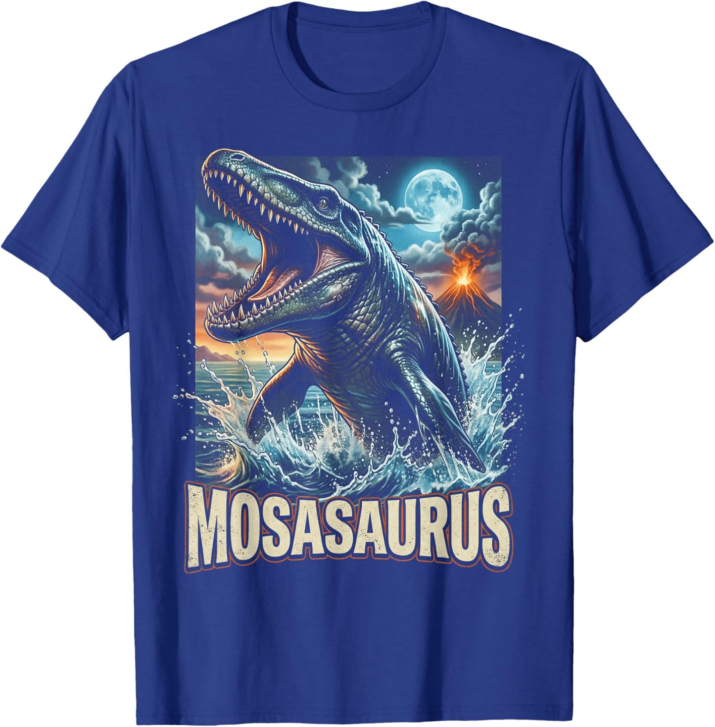 Mosasaurus Dinosaur Water T-Shirt - T-Shirt | Royal