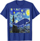 Dugong Starry Night Dugong Lover Oceanography Manatee T-Shirt - T-Shirt | Royal