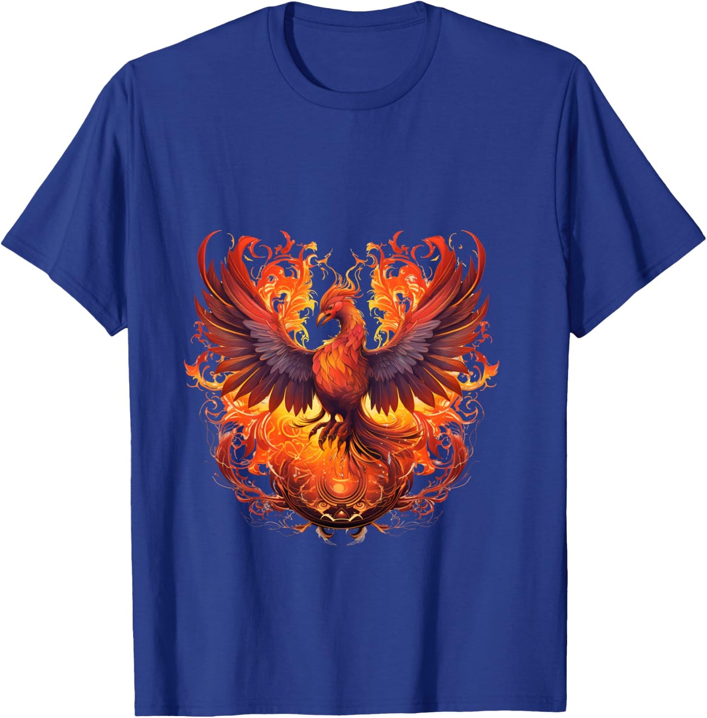Phoenix Eagle: Wiedergeburt, neuer Anfang, symbolisch: Flammen unter der Sonne Langarmshirt T-Shirt - T-Shirt | Royal
