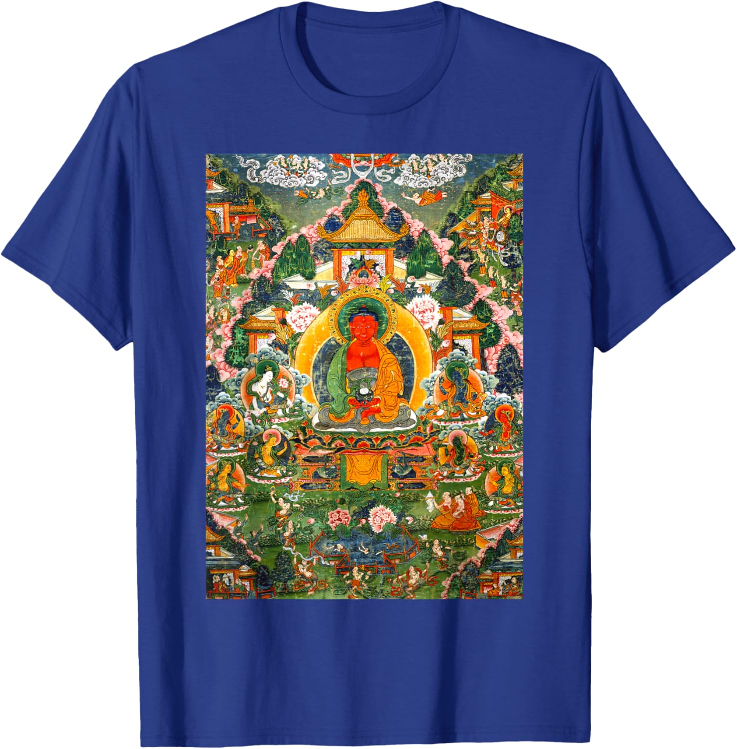 Buddha Amitabha Tibetan Buddhist Thangka Mandala Buddhism T-Shirt - T-Shirt | Royal