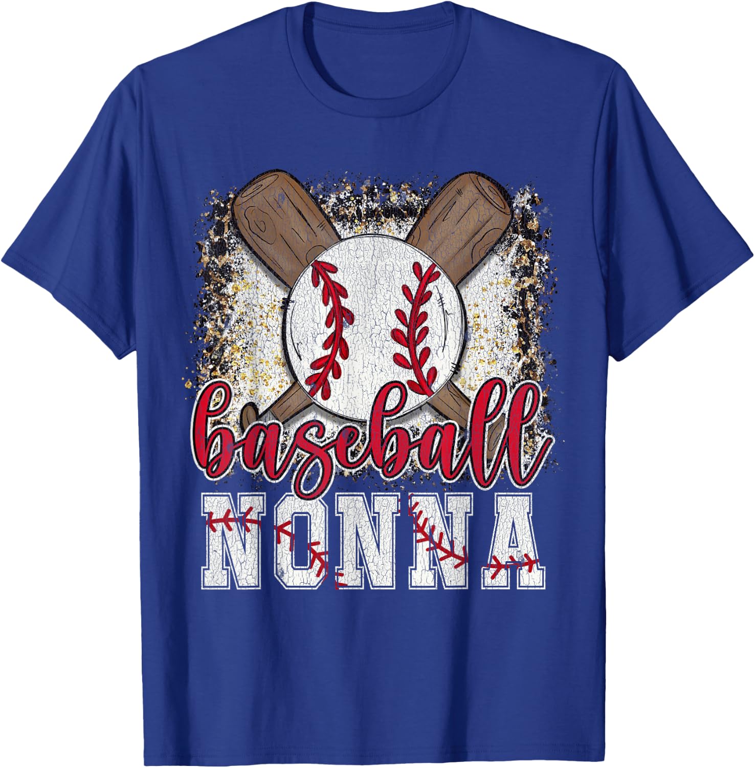 Baseball Nonna Leopard Baseball Lover Family Matching T-Shirt - T-Shirt | Royal