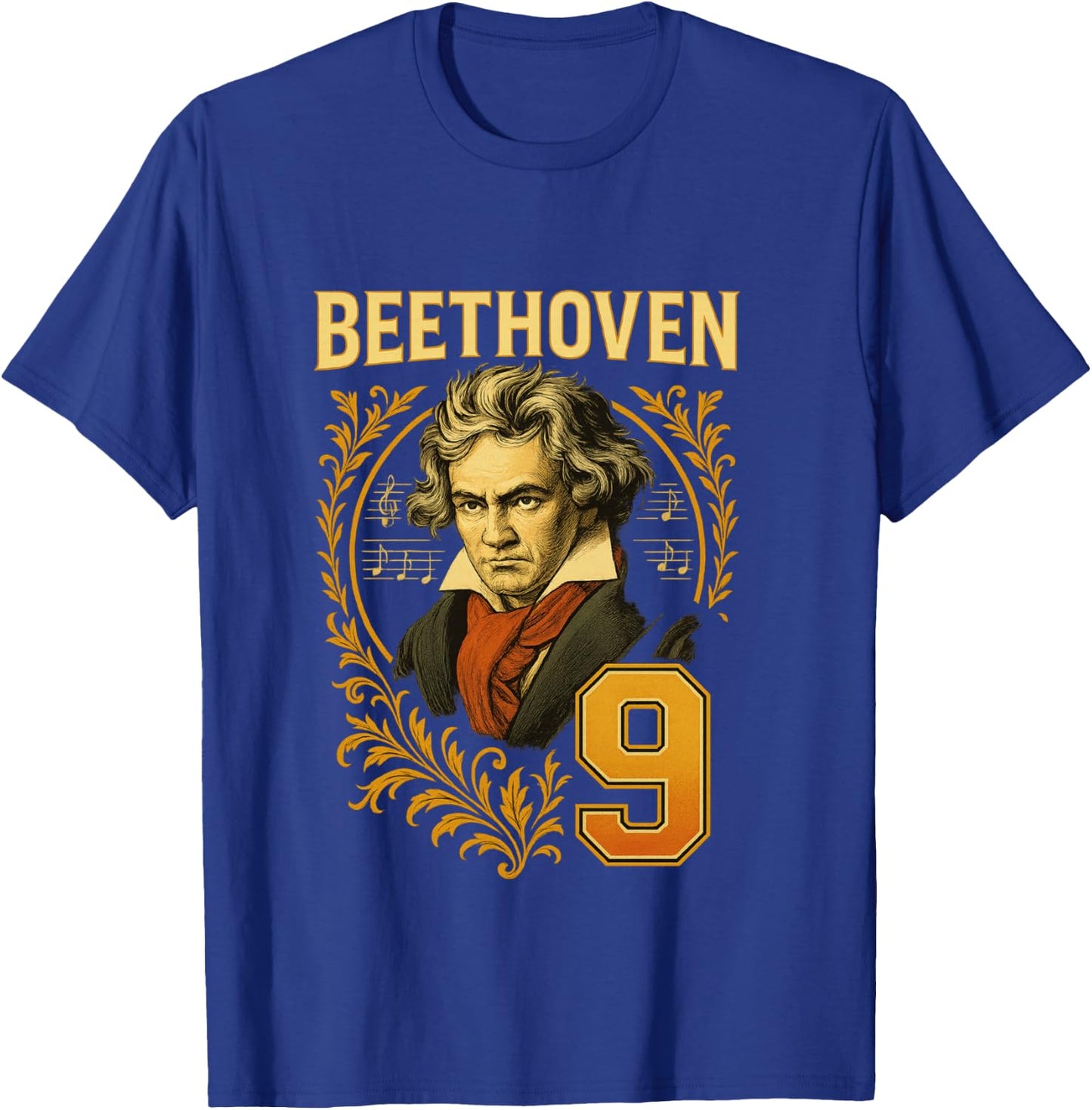 Beethoven 9 Classical Music Composer Portrait Art T-Shirt - T-Shirt | Royal