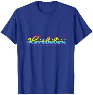 Herzbeben - Liebe, Gefühl, Regenbogen, Liebe, Herz T-Shirt - T-Shirt | Royal