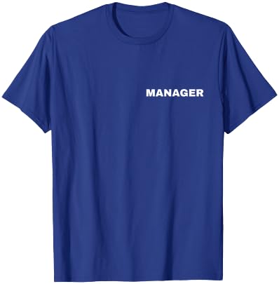 Manager front and back white printing work office professional T-Shirt - T-Shirt | Royal
