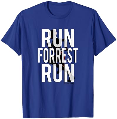 Forrest Gump Run Forrest Run Silhouette , Blue, S T-Shirt - T-Shirt | Royal