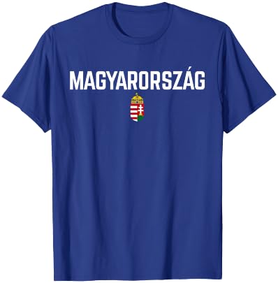 HUNGARY Flag | Men Women Kids HUNGARY , Black, S T-Shirt - T-Shirt | Royal