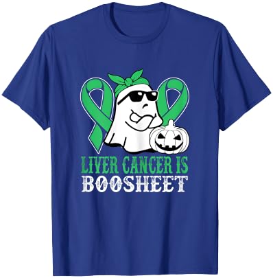 Liver Cancer Is Boo Sheet Liver Cancer Warrior Halloween T-Shirt - T-Shirt | Royal