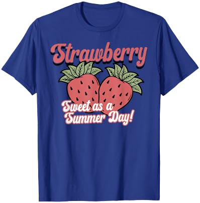 Sweet as a summer day for lovers of strawberries and fruits retro T-Shirt - T-Shirt | Royal