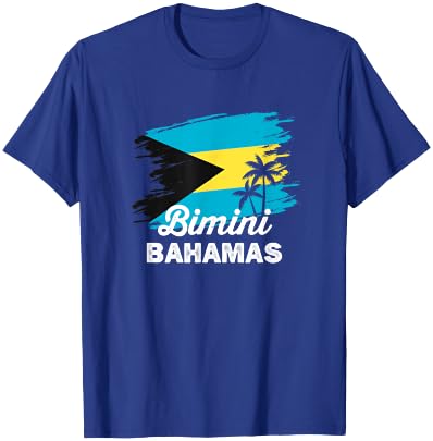 Vintage Bimini Nassau Bahamas Flag Vacation Travel Bahamian T-Shirt - T-Shirt | Royal
