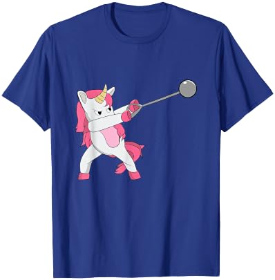 Hammer Throwing Unicorn Track And Field Girl Women Thrower T-Shirt - T-Shirt | Royal