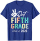 Peace Out Fifth Grade Class of 2026 Graduation Kids T-Shirt - T-Shirt | Royal