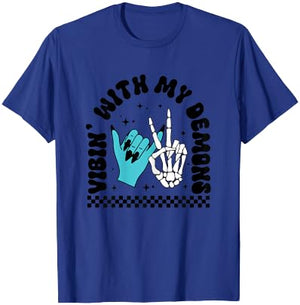 Vibin With My Demons T-Shirt - T-Shirt | Royal