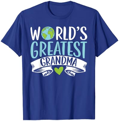 World's Greatest Grandma Grandmother Granny Grandparents Day T-Shirt - T-Shirt | Royal