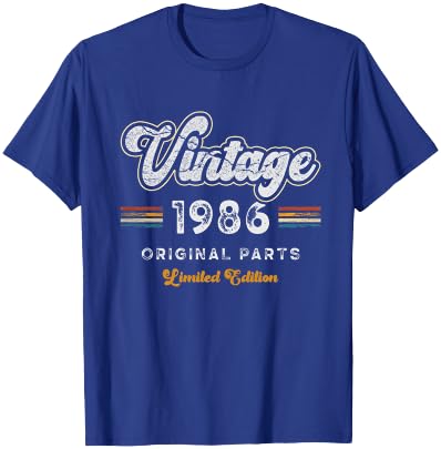 Vintage 1986 Original Teile Limited Edition 40. Geburtstag T-Shirt - T-Shirt | Royal