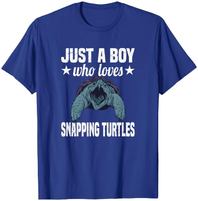 Alligator Snapping Turtle Boy Father Pet Turtle Reptile Fun T-Shirt - T-Shirt | Royal