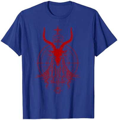 Satanic Goat Baphomet Satanist Halloween Metal Satanismus T-Shirt - T-Shirt | Royal