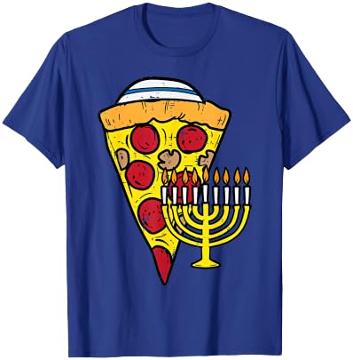 Hanukkah Pizza Funny Food Chanukah Jewish Men Women Kids T-Shirt - T-Shirt | Royal