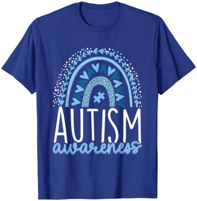 Autism Rainbow Autistic Pride Inclusion ADHD T-Shirt - T-Shirt | Royal