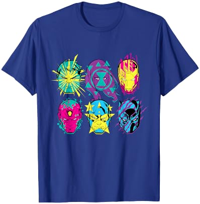 Marvel Avengers Assemble 80s Comic Super Heroes T-Shirt - T-Shirt | Royal