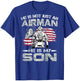 He Is Not Just An Airman He Is My Son Proud USAF Son T-Shirt - T-Shirt | Royal
