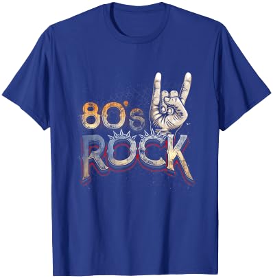 80er Jahre Rock Hand Rock Band Rock n Roll Musik Halloween T-Shirt - T-Shirt | Royal