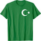 Turkey Turkish Flag Turkish Bayragi, Ay Yildiz, red, s T-Shirt - T-Shirt | Irish Green