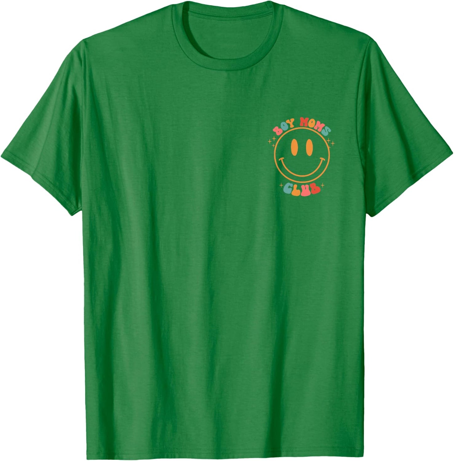 Groovy Boy Mom Club Retro Cool Moms Club vorne und hinten T-Shirt - T-Shirt | Irish Green