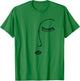 Portrait Line Drawing Sketch Face Abstract Art T-Shirt - T-Shirt | Irish Green