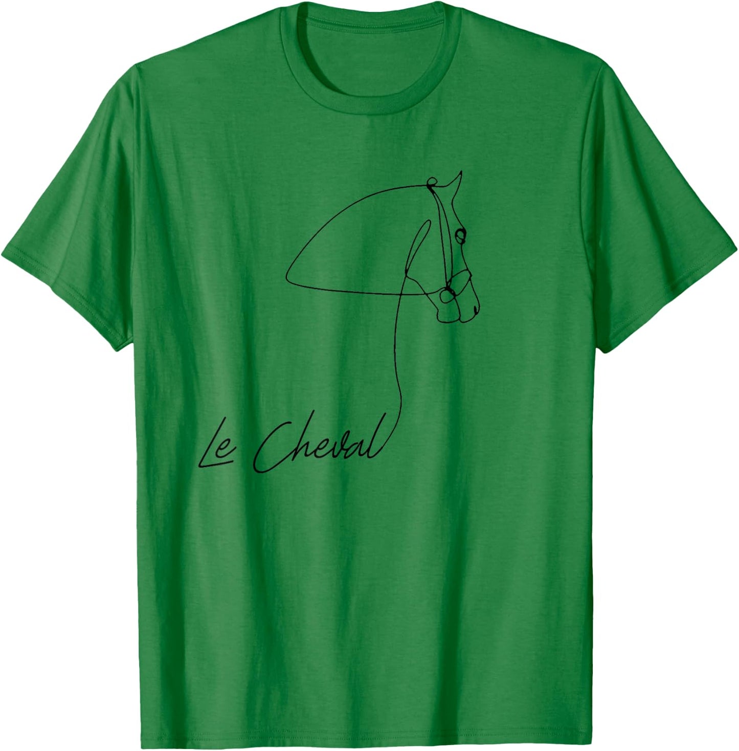 Horse Riding shirts with French words - Le Cheval T-Shirt - T-Shirt | Irish Green