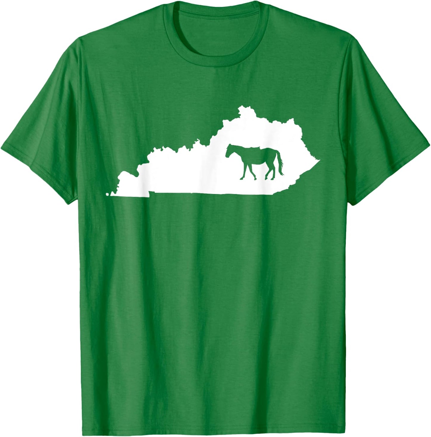 Kentucky Horse Map - Gift Men and Kids T-Shirt - T-Shirt | Irish Green