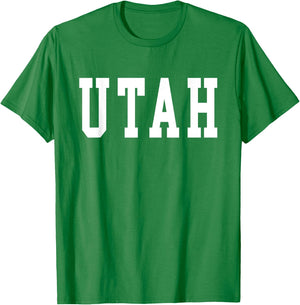 Vintage Utah Men Utah Women Retro UT Red Utah State Gift T-Shirt - T-Shirt | Irish Green