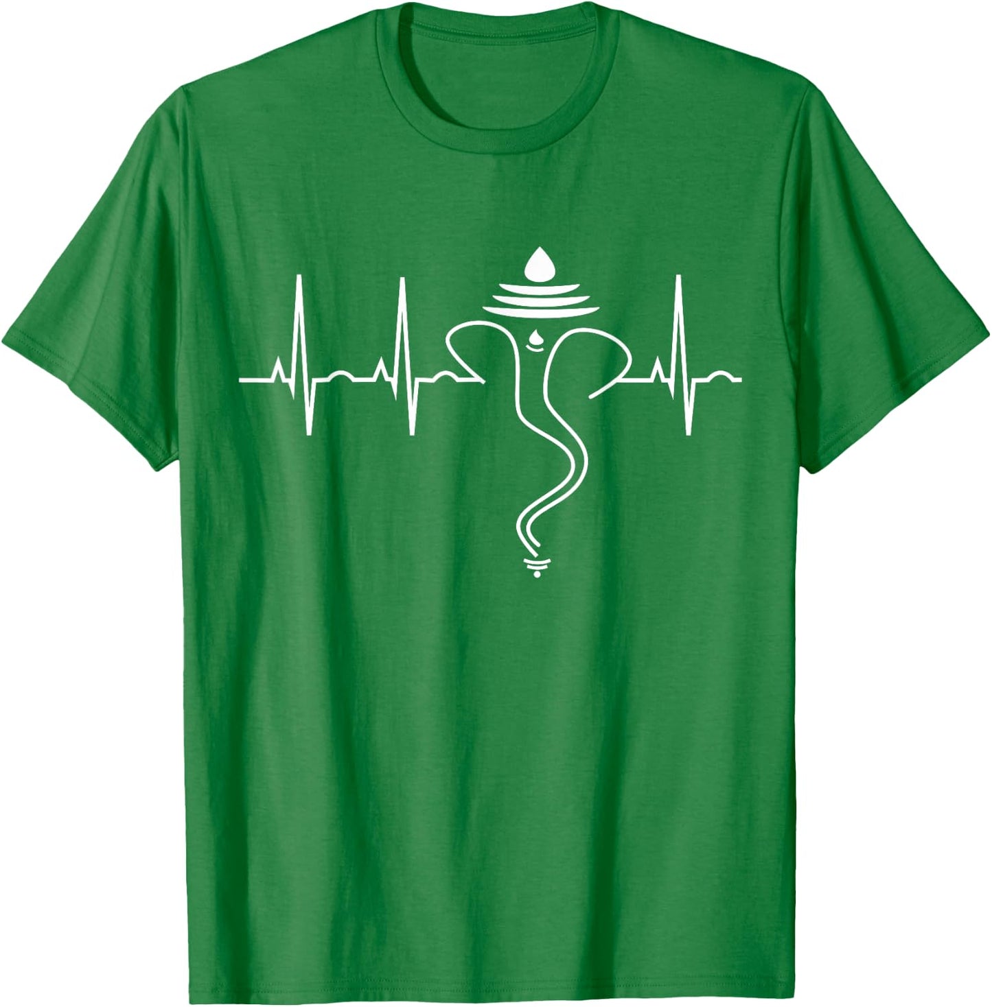 Ganesh Shirt Hindu Heartbeat Yoga Gift India Travel T-Shirt - T-Shirt | Irish Green