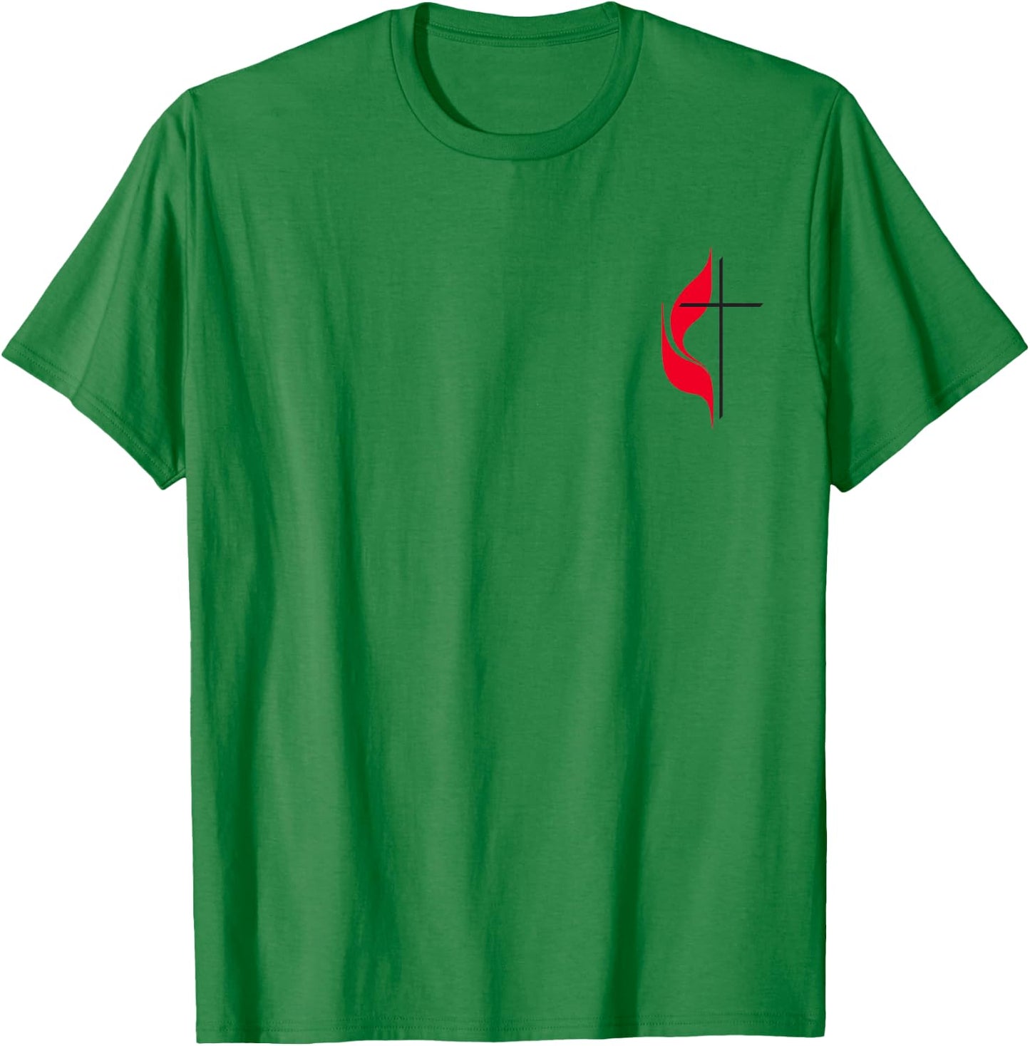 Methodist Cross Flag Christian Methodists Protestant Church T-Shirt - T-Shirt | Irish Green