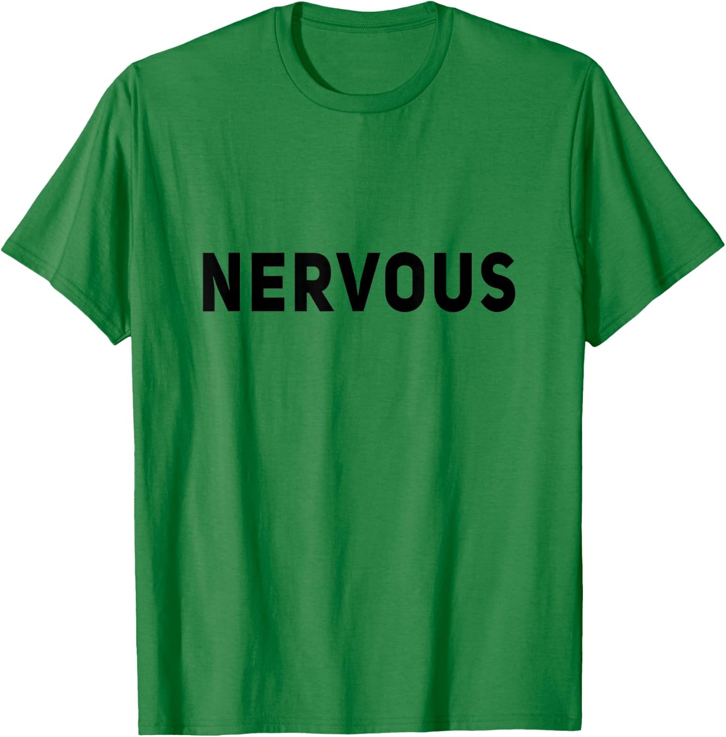 Anxious Surplus NERVOUS Dog Style Anxiety Shirt - Men's Yellow Small Classic Fit T-Shirt - T-Shirt | Irish Green