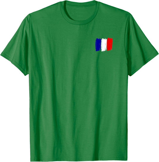 Drapeau France simple bleu blanc rouge 14 juillet , white, S T-Shirt - T-Shirt | Irish Green