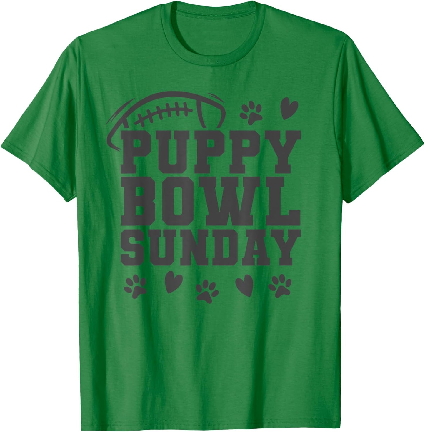 Puppy Bowl Sunday Super Football Game Party Dogs Dog Lover Men Women Girls Kids T-Shirt - T-Shirt | Irish Green