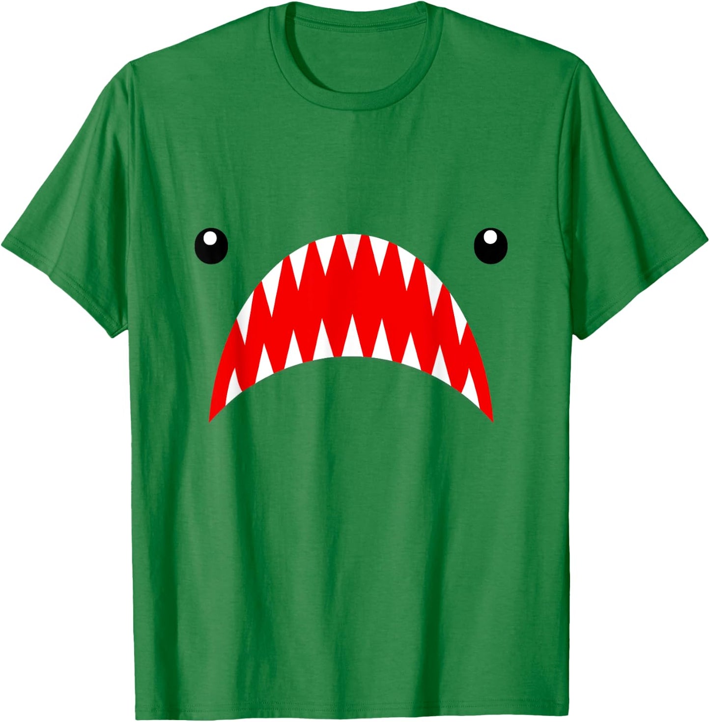Shark Face Teeth T Shirt for the Week, Men, Women, Kids T-Shirt - T-Shirt | Irish Green