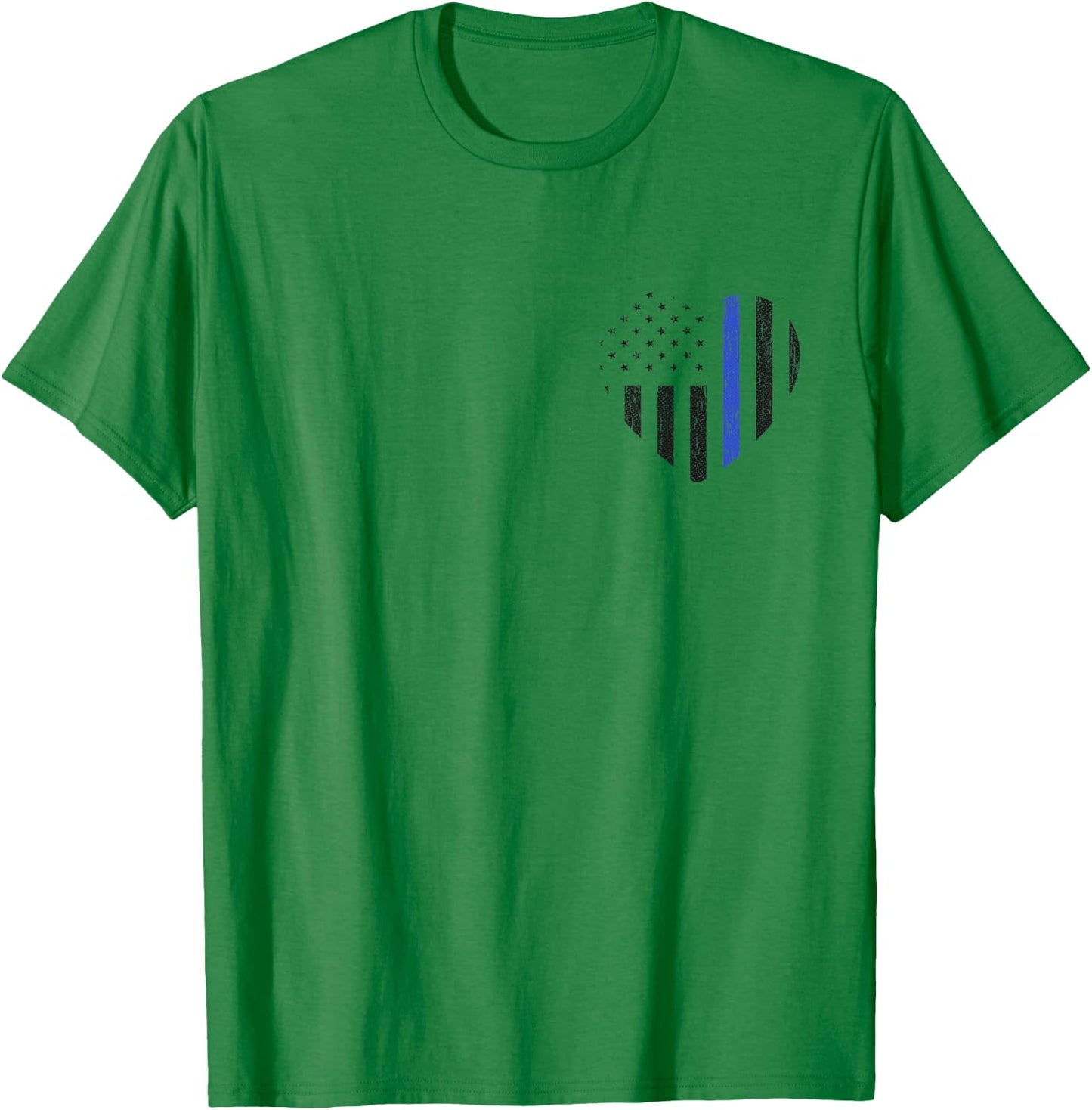 Thin Blue Line Heart Shirt Police Wife Girlfriend Mom Gift T-Shirt - T-Shirt | Irish Green