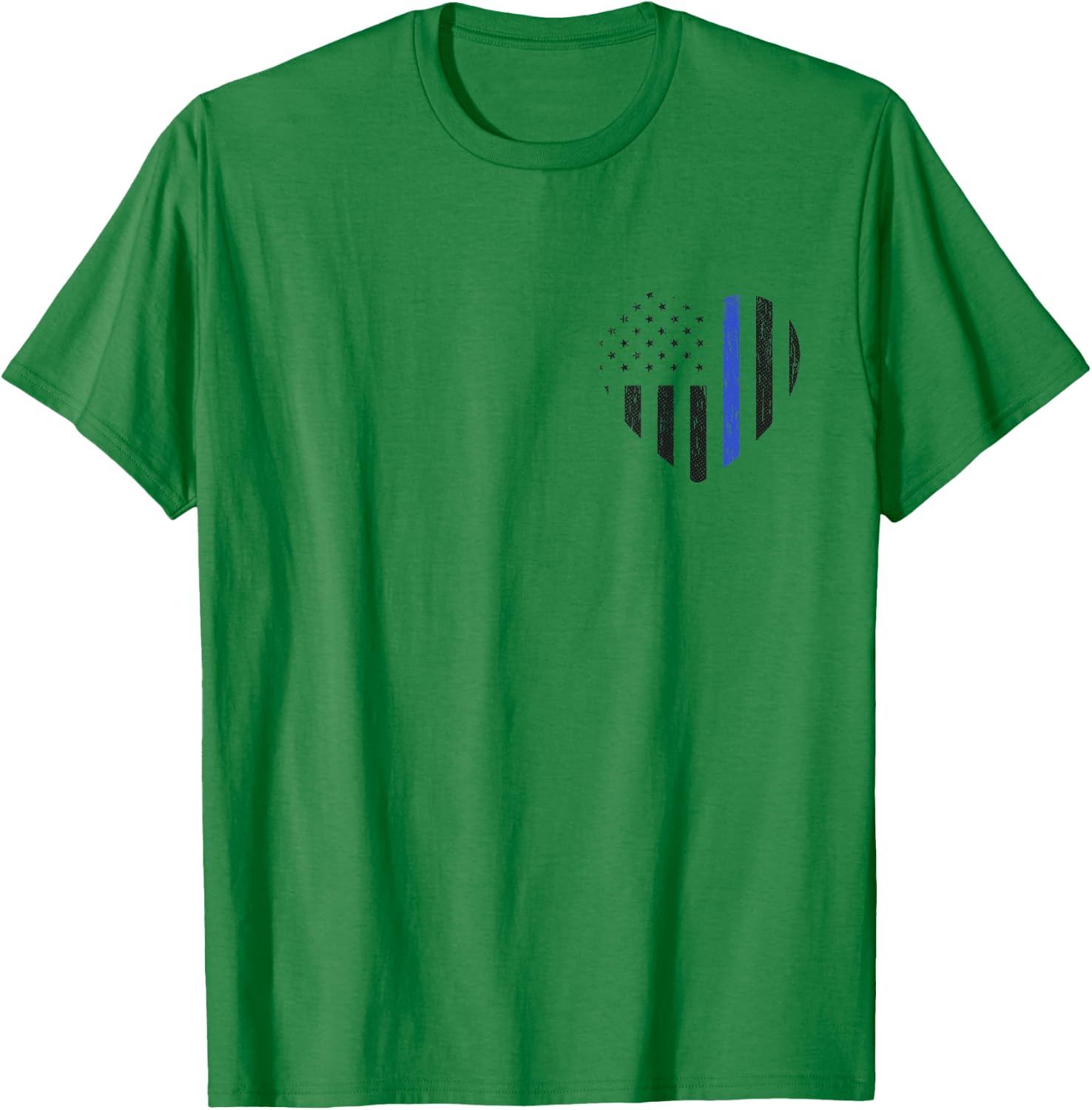 Thin Blue Line Heart Shirt Police Wife Girlfriend Mom Gift T-Shirt - T-Shirt | Irish Green