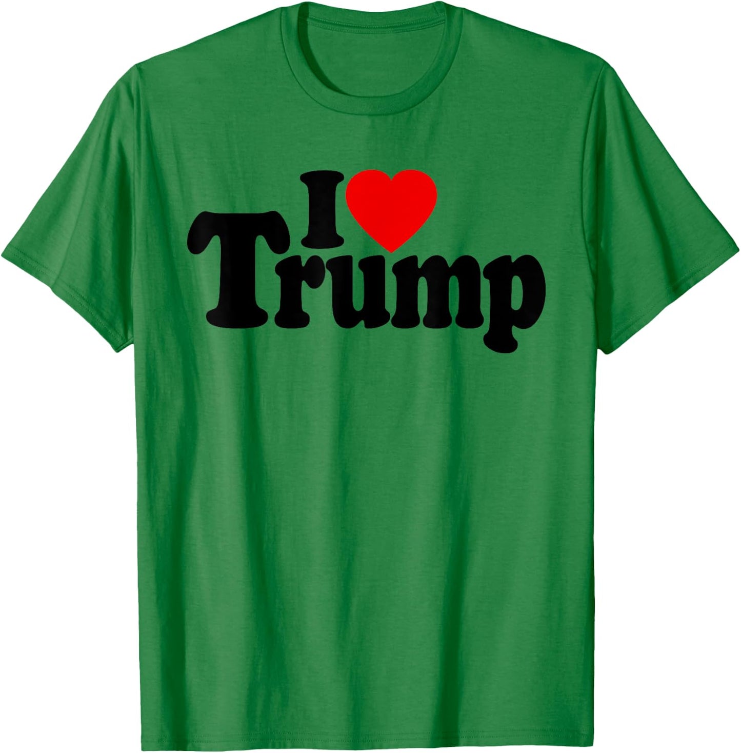 I LOVE HEART DONALD TRUMP DJT , white, S T-Shirt - T-Shirt | Irish Green