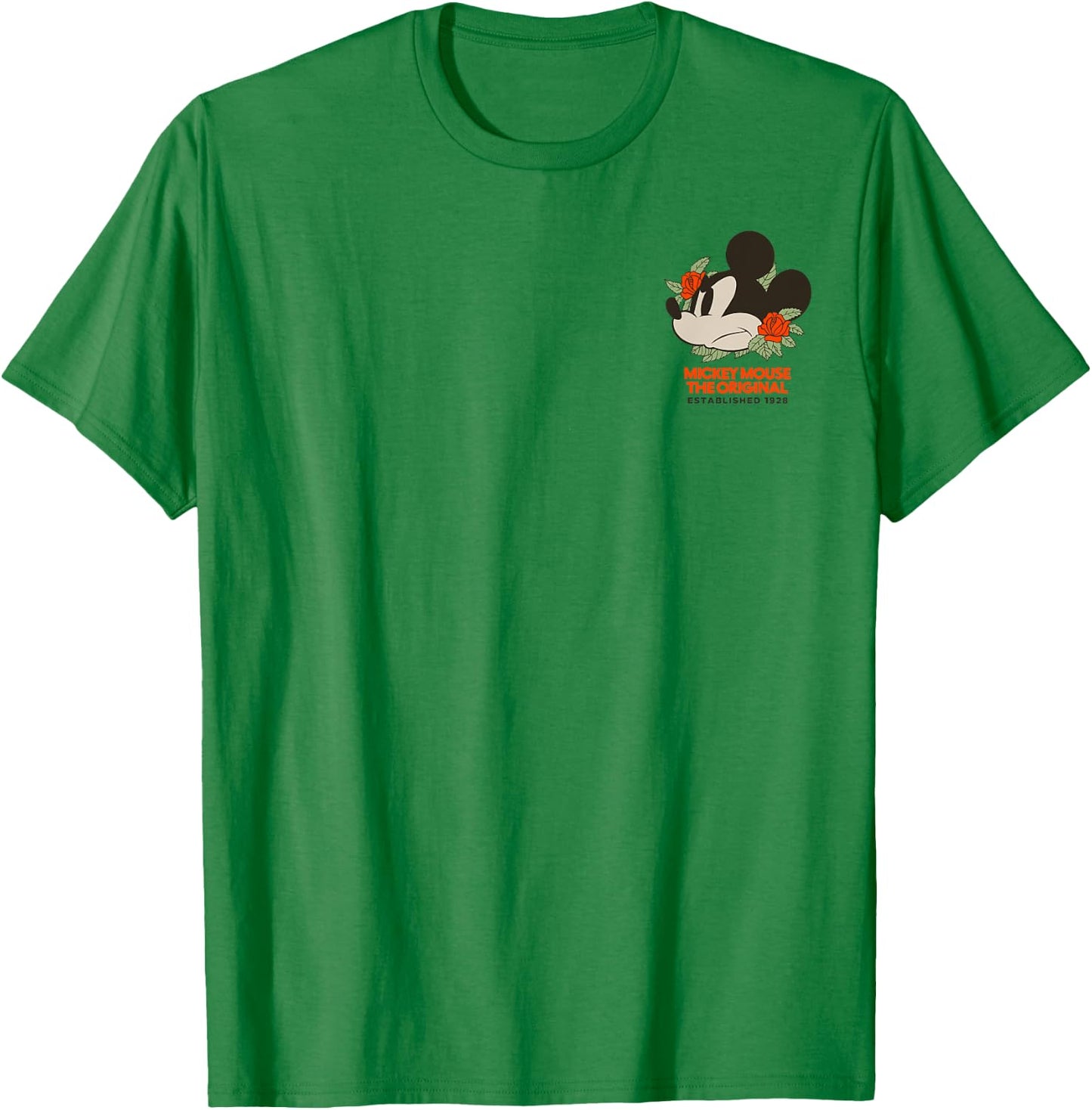 Disney Mickey And Friends The Original Est. 1928 Pocket Logo T-Shirt - T-Shirt | Irish Green