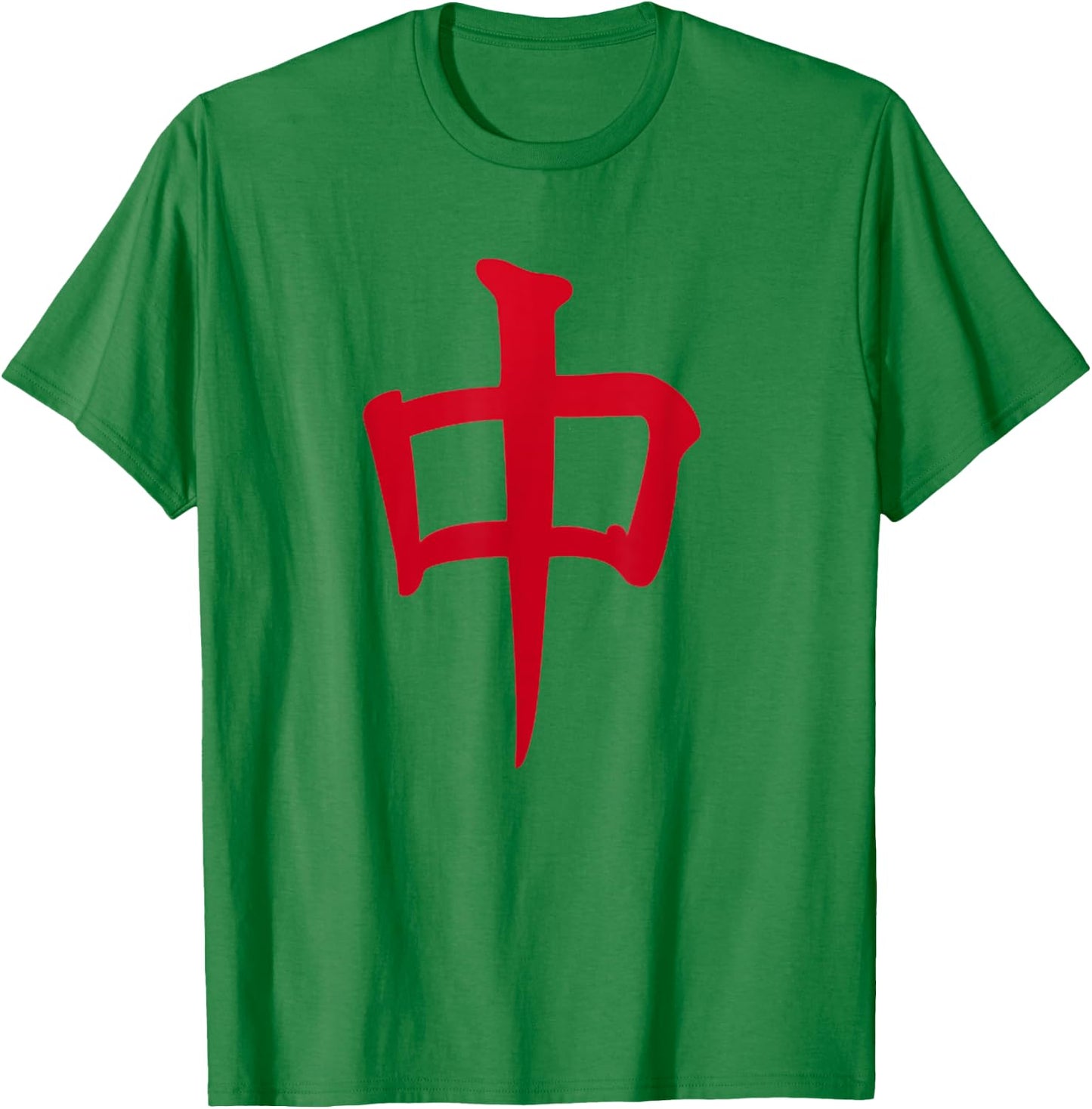 Red Dragon Tile Mahjong T-Shirt - T-Shirt | Irish Green