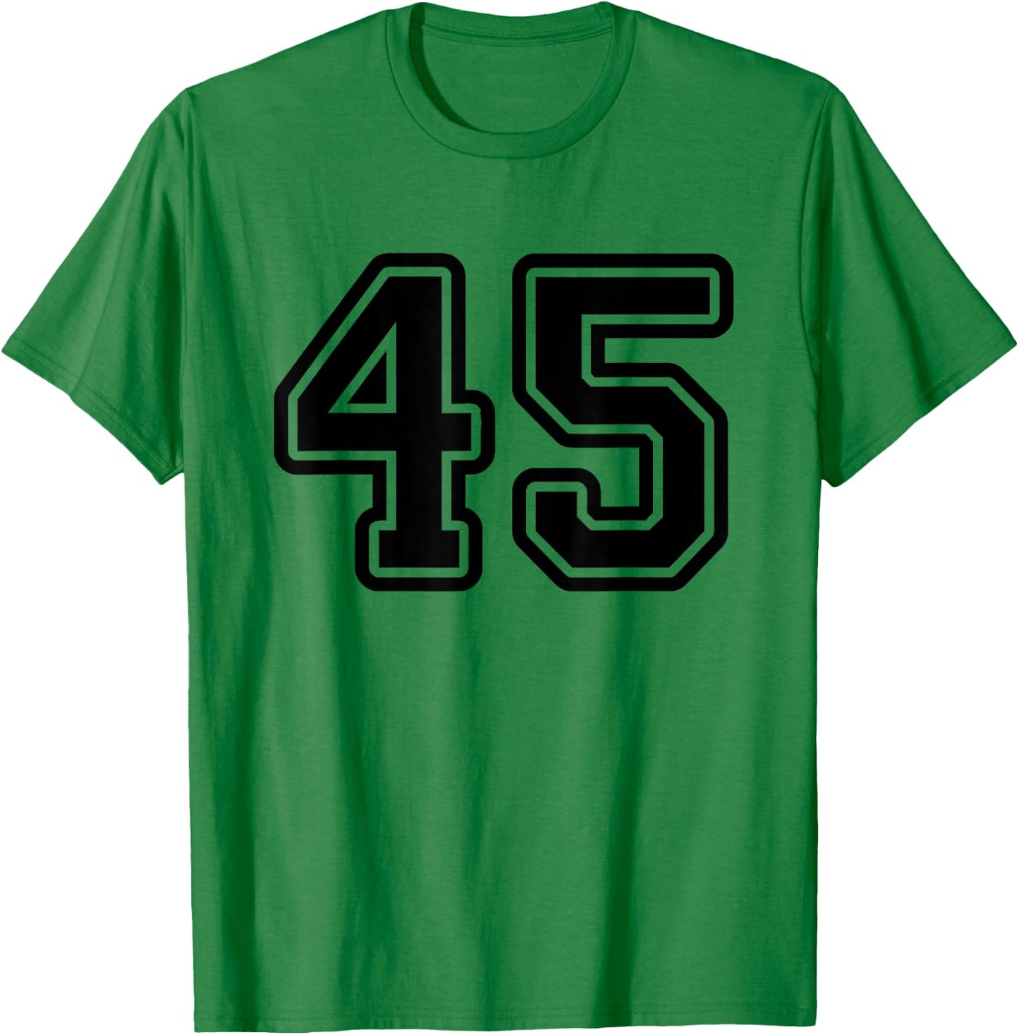 Number #45 Black Varsity Number 45 T-Shirt - T-Shirt | Irish Green