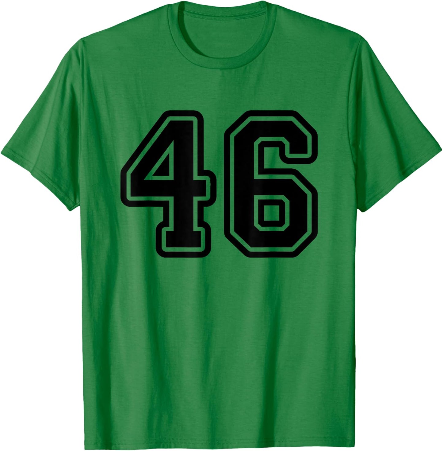 Number #46 Black Sport Varsity Number 46 T-Shirt - T-Shirt | Irish Green