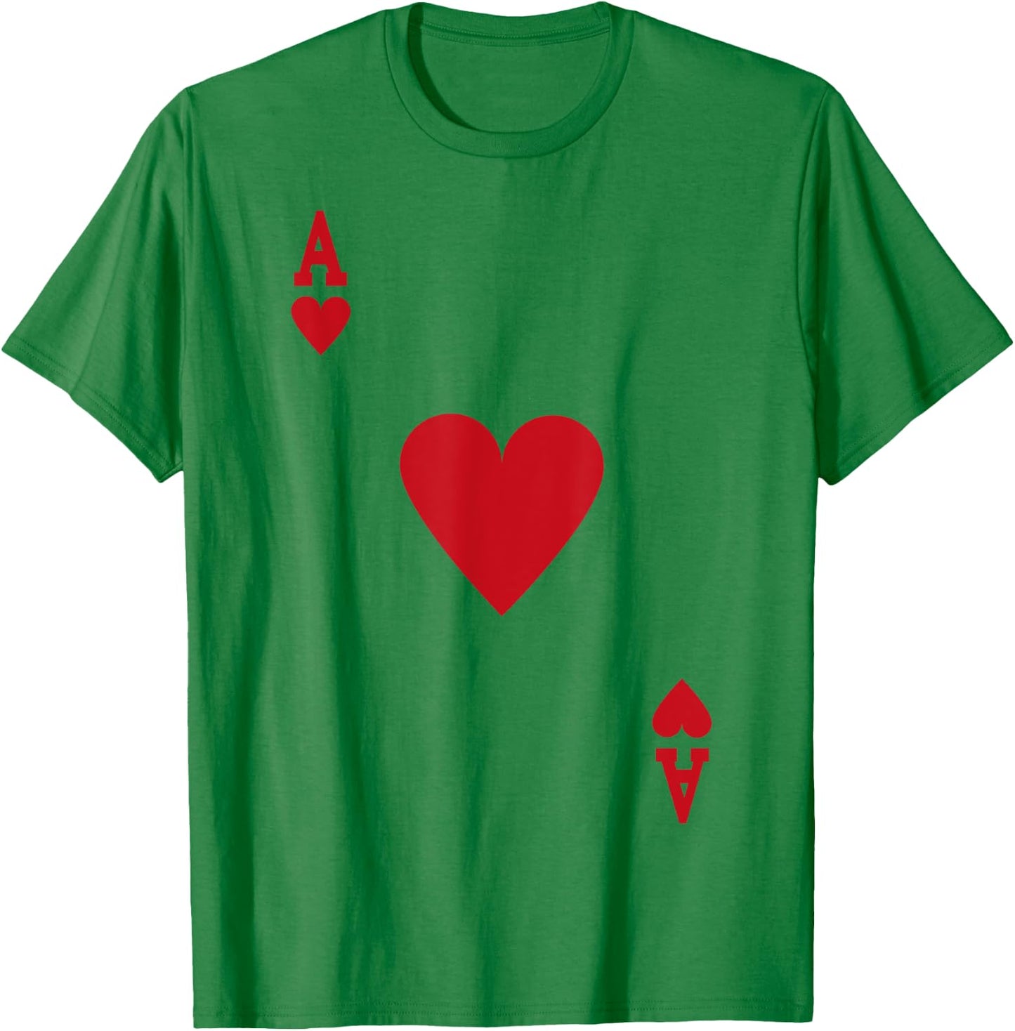 Halloween Ace of Hearts Costume Shirt Men Women T-Shirt - T-Shirt | Irish Green