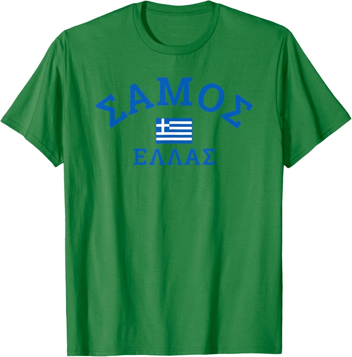 Samos Greece Greek Flag T-Shirt - T-Shirt | Irish Green