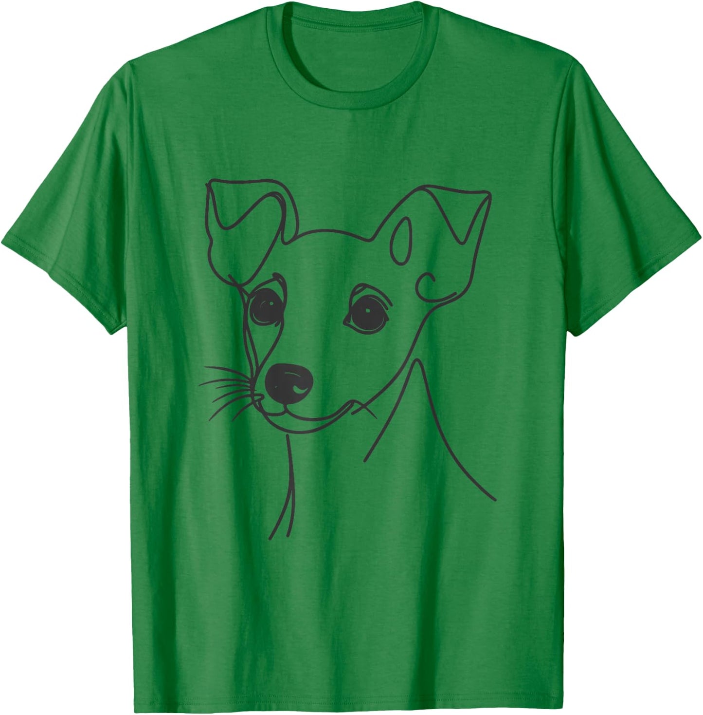 Line Art Dad Mom Dog - Rat Terrier T-Shirt - T-Shirt | Irish Green
