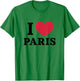 I Love Paris , White T-Shirt - T-Shirt | Irish Green