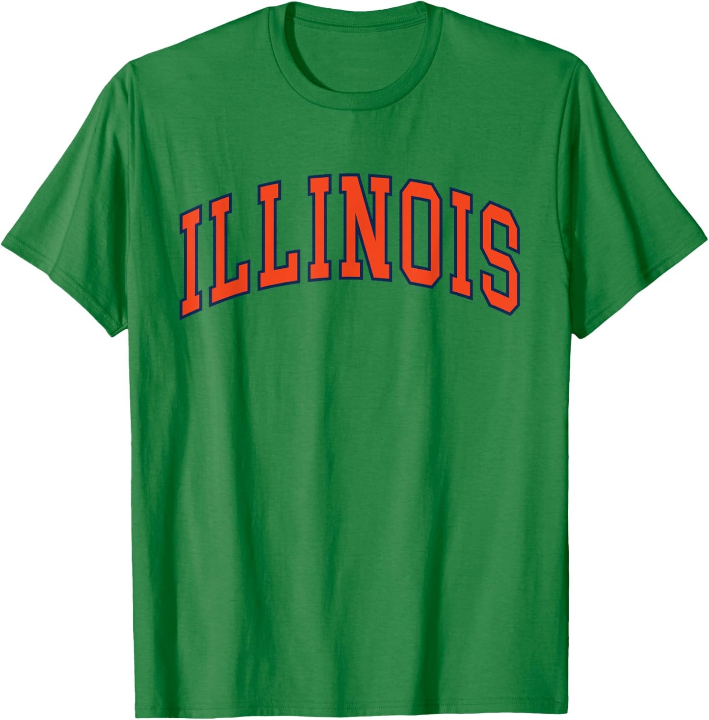 Retro Illinois Orange Vintage Illinois Blue Throwback IL T-Shirt - T-Shirt | Irish Green